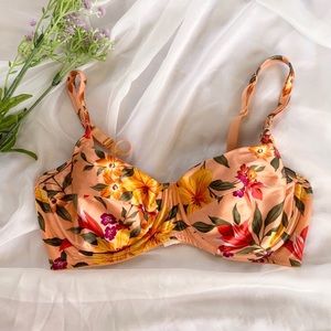 Yellow and orange flower bra